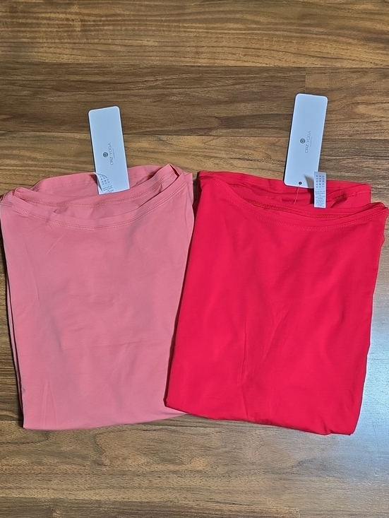 CRZ YOGA Tops - CRZ Yoga Pima Cotton Boat Neck Short Sleeve - Lot Of 2